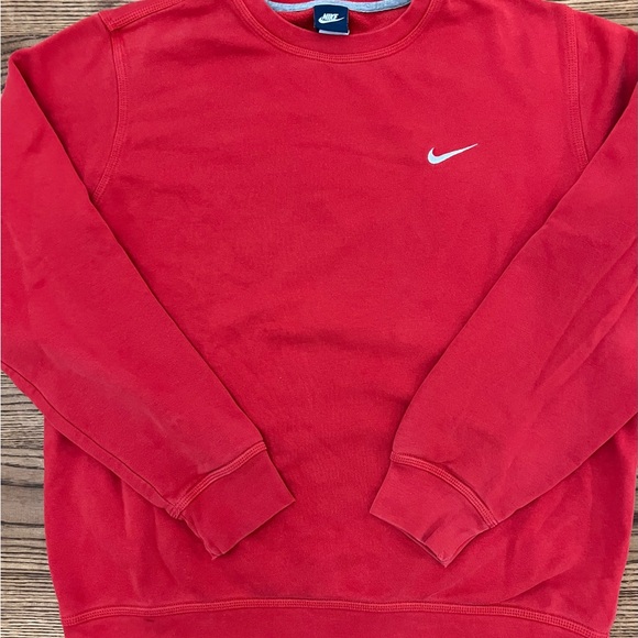 Nike Other - Nike Club Swoosh Red/White Crewneck Sweatshirt